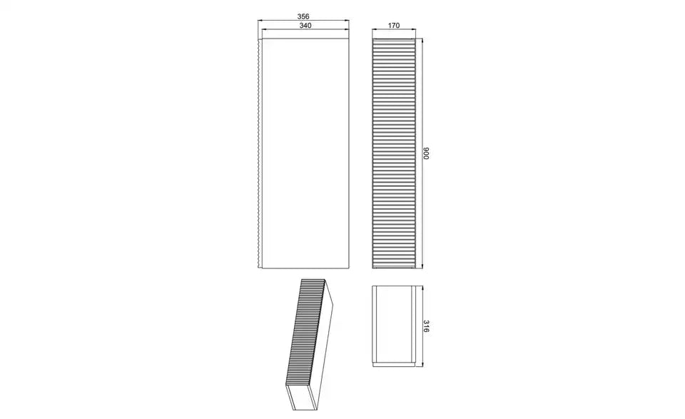 Selsey Konsolentisch Veldio Schrägansicht – belastbar bis 10 kg wandhängend – Selsey