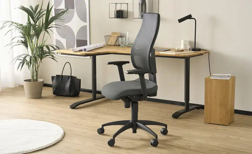 home worx Büro-Drehstuhl HWO Detailansicht Rollen – Teppichbodenrollen, Kunststoff schwarz – home worx