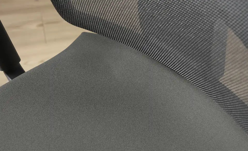 home worx Büro-Drehstuhl HWO Schrägeansicht hinten – Gesamthöhe 108–122 cm, Schaumstoff – home worx