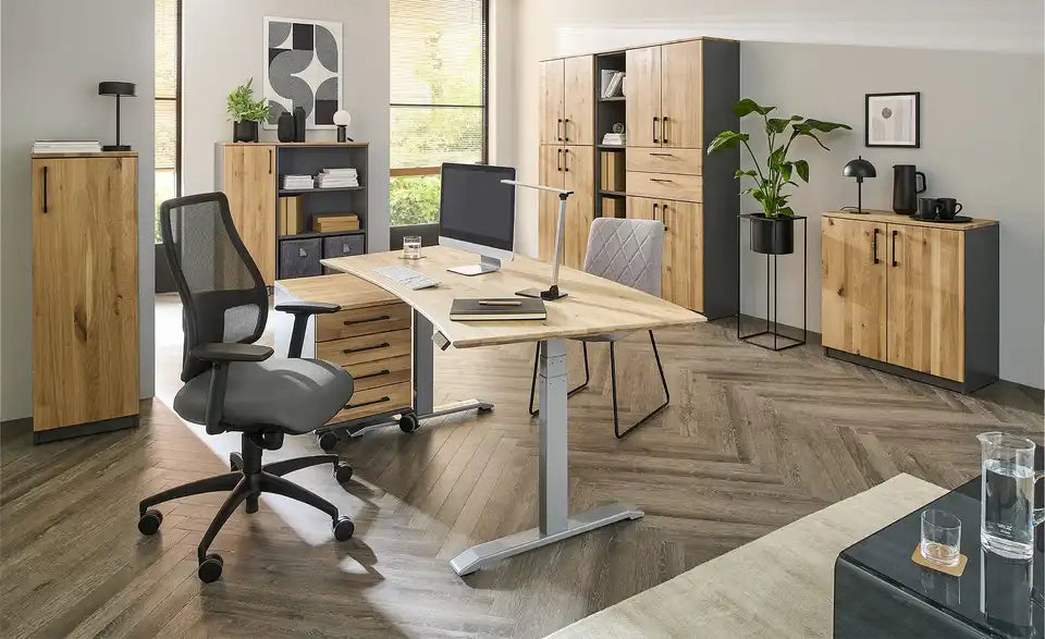 home worx Büro-Drehstuhl HWO Seitenansicht – Punktsynchronmechanik, Made in Germany – home worx