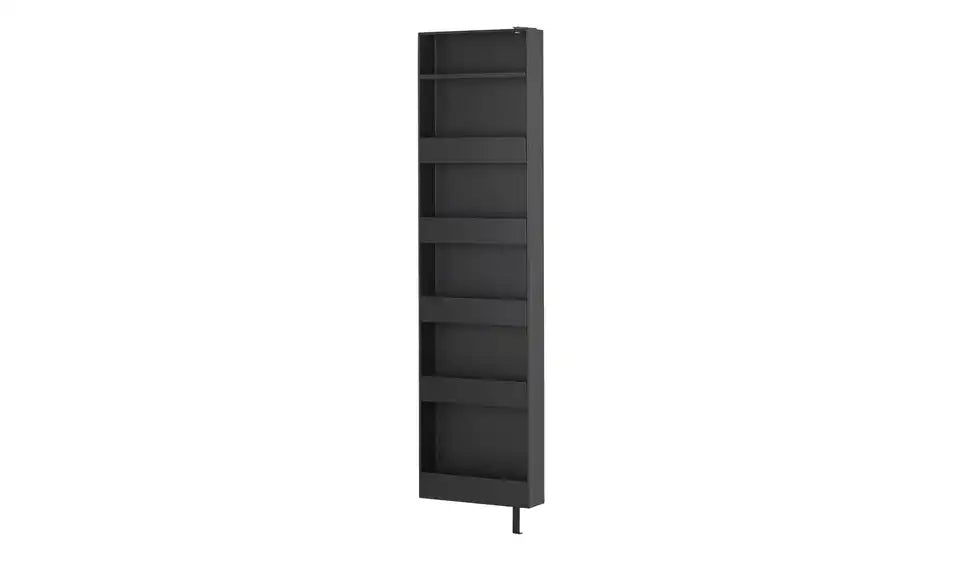 Schuh- und Mehrzweckschrank Pictura Seitenansicht – wandhängend, nur 12 cm tief, Metall – Express for you