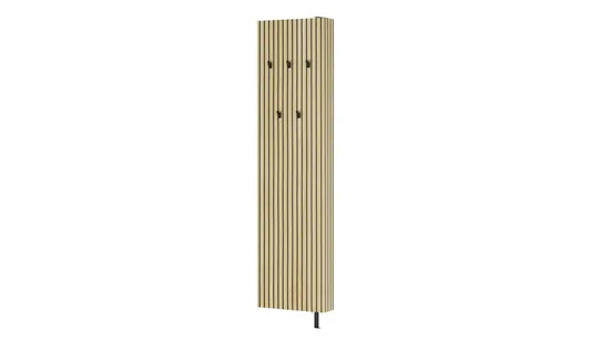 Express for you Pictura Schuhschrank Gesamtansicht – Eiche Nachbildung/Schwarz, 47 x 176 cm – Express for you
