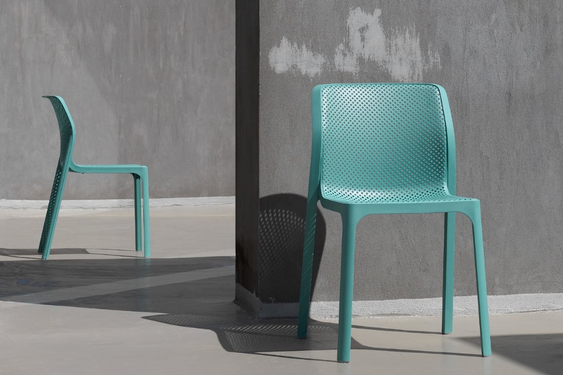 BIT Gartenstuhl Gesamtansicht – Bianco col. 00 Recyclingkunststoff – Nardi
