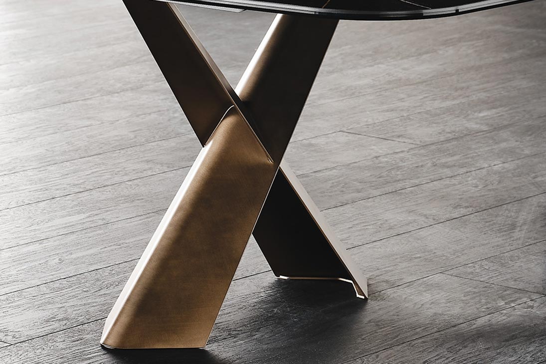 MAD MAX KERAMIK Esstisch Detailansicht Material – edle Keramik Marmoroptik pflegeleicht – Cattelan Italia