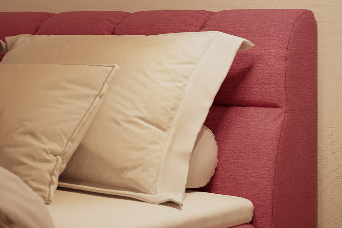 FRIZZANTE Boxspringbett im Raum – 7-Zonen-Taschenfederkernmatratze, Boxspringbett mit Bettkasten – LNC