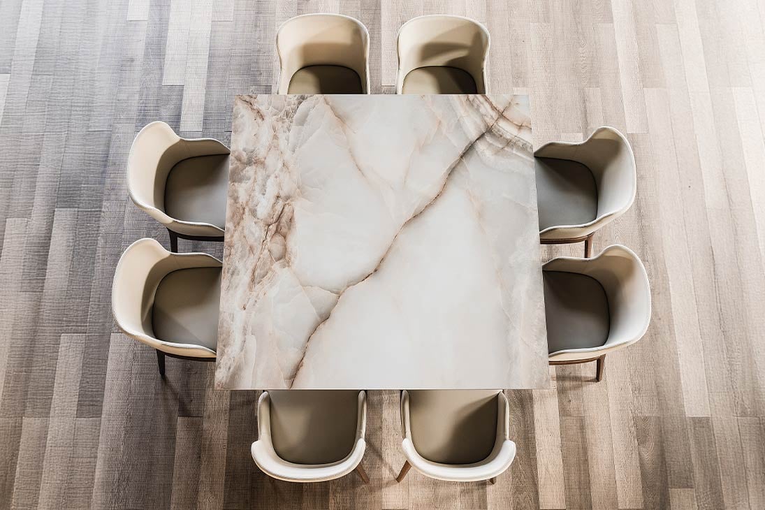 MAGDA Armlehnstuhl Nahaufnahme Gestell – Eschenholz, Detailansicht Material – Cattelan Italia