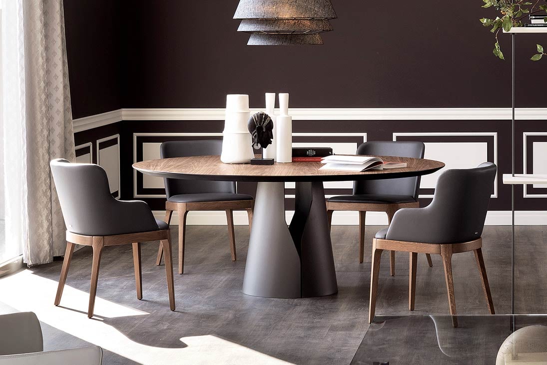MAGDA Armlehnstuhl Draufsicht – Sitzfläche Echtleder, ergonomische Polsterung – Cattelan Italia