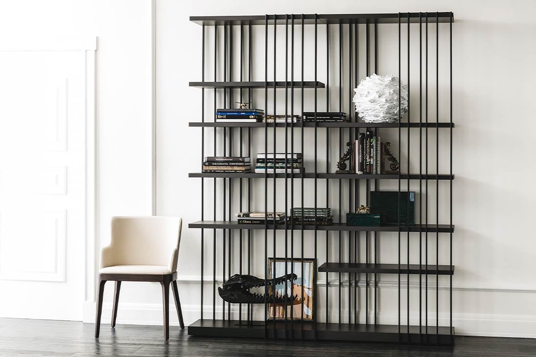 MAGDA Armlehnstuhl Detailansicht Sitz – ergonomisch gepolstert, Leder Ardesia – Cattelan Italia
