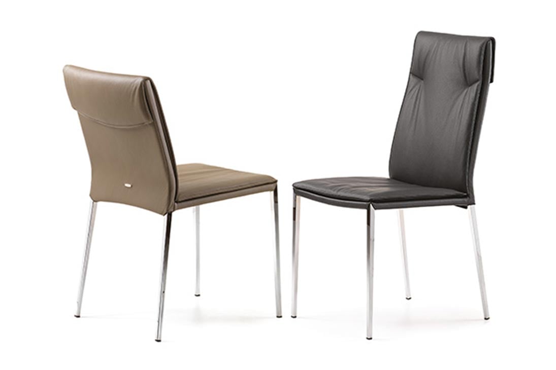 ISABEL ML Stuhl Gesamtansicht seitlich – schlankes Profil, modernes Esszimmer – Cattelan Italia