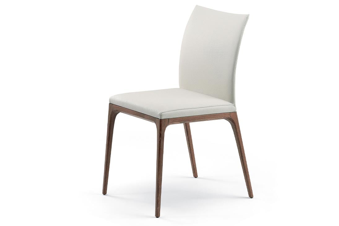 ARCADIA Stuhl von vorne – PVC/Polyester-Bezug, ergonomische Form – Cattelan Italia