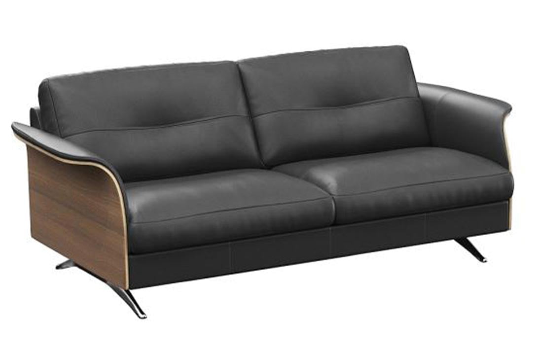TAMINO Einzelsofa Seitenansicht – Schwarzer Bezug, Sitzhöhe 43 cm – LNC