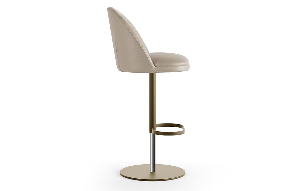 MINNI Barhocker Seitenansicht – Sitzhöhe 61–85 cm verstellbar, klassisches Design – Eforma