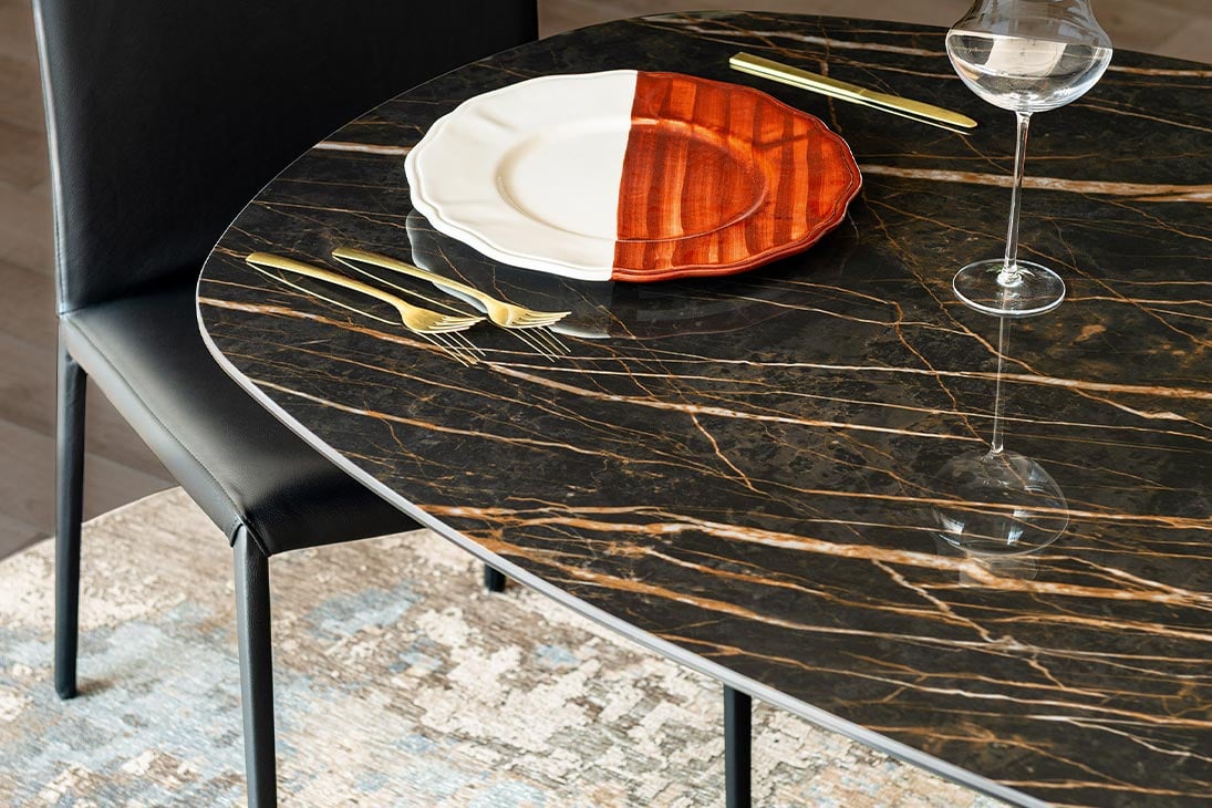 BOTERO KERAMIK Esstisch Detailansicht Material – Keramik hitzebeständig und robust – Cattelan Italia