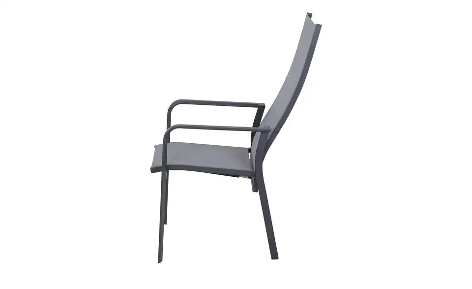 Siena Garden Dining Move Sessel Carlton von vorne – textiles Gewebe 100% Polyester, Pulverbeschichtet – Siena Garden