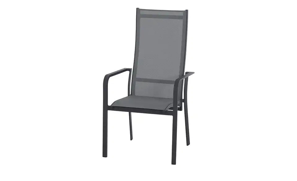 Siena Garden Dining Move Sessel Carlton Gesamtansicht – Anthrazit/Grau, Aluminium-Gestell – Siena Garden