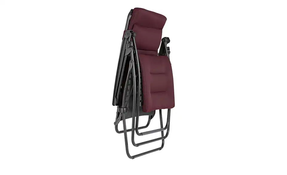 Lafuma Relaxsessel RSX Clip XL im Raum – 72x125x95 cm Textilbezug Bordeauxrot – Lafuma