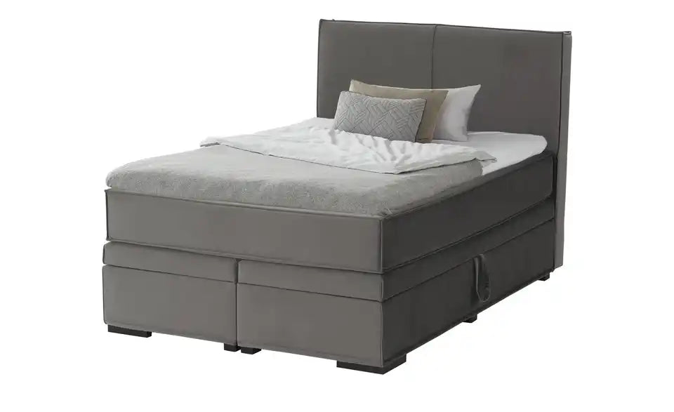 Boxi Urban Boxspringbett Schrägsicht – Liegehöhe 66 cm, Bettkasten integriert – Boxi