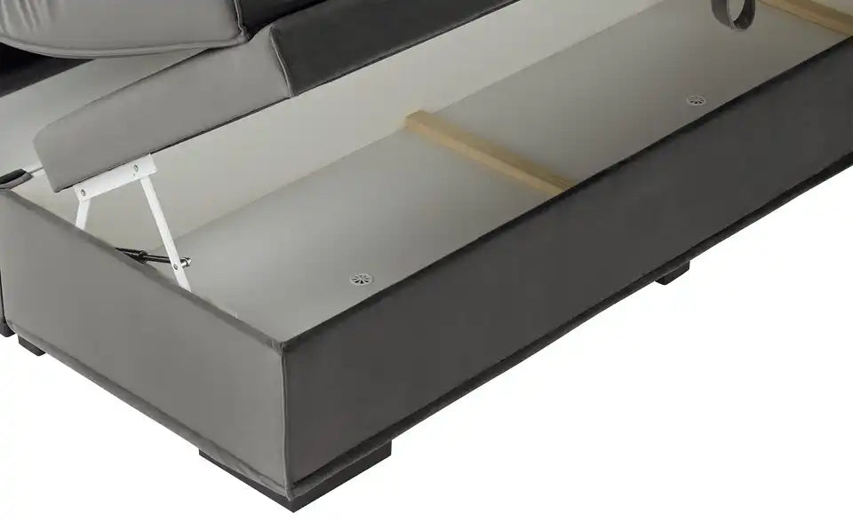 Boxi Urban Boxspringbett im Raum – Dunkelgrau im Schlafzimmer – Boxi