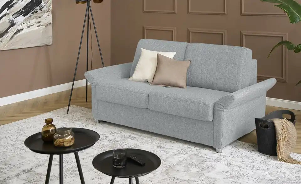 Betty Schlafsofa Betty Nahaufnahme Bezug – Flachgewebe Uni, Hellgrau, 100% Polyester – Betty
