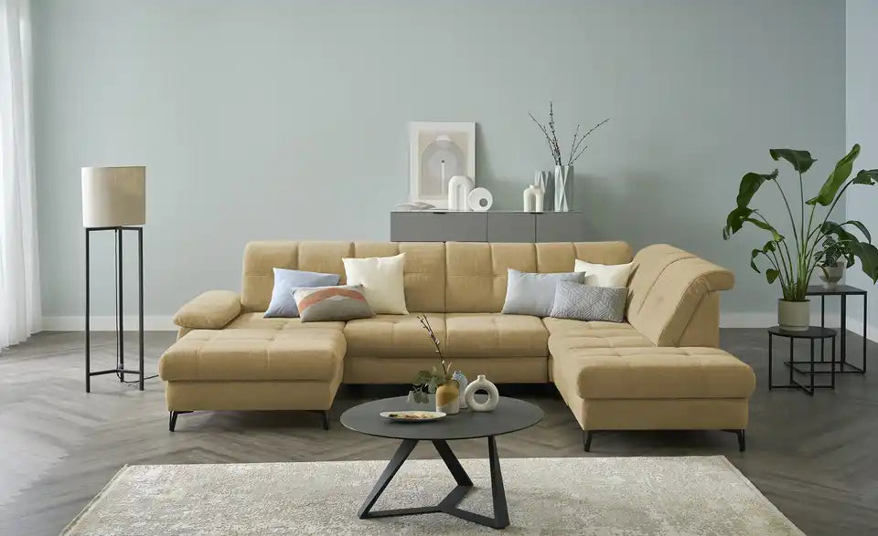 medium Wohnlandschaft Planova II Draufsicht – Bodenfreiheit 12 cm, Winkelfüße Schwarz – medium
