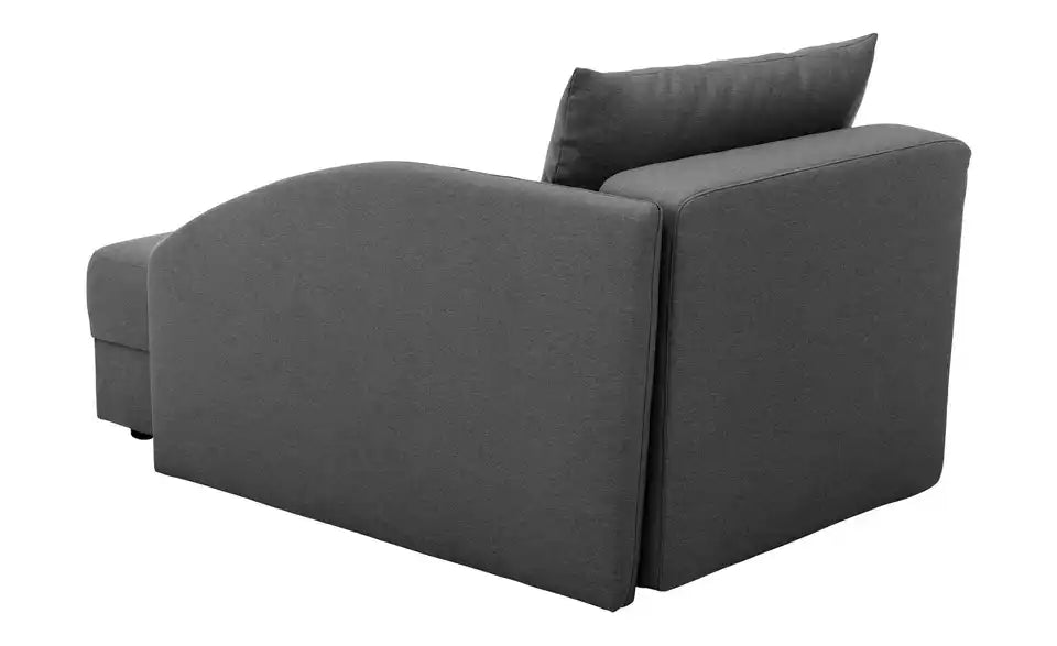 Max Winzer Recamiere Tobi im Raum – Flachgewebe Anthrazit, Stauraum 95x62x17 cm – Max Winzer