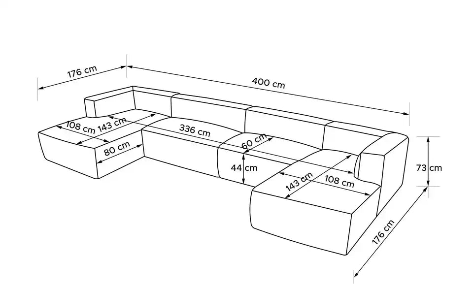 KONSIMO Wohnlandschaft Buffo Nahaufnahme Sitz – Wellenunterfederung, max. 1350 kg – KONSIMO