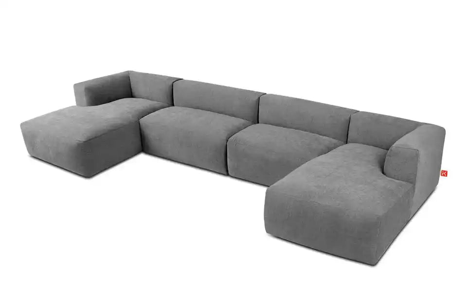 KONSIMO Wohnlandschaft Buffo Seitenansicht – Sitzhöhe 44 cm Bohodesign – KONSIMO