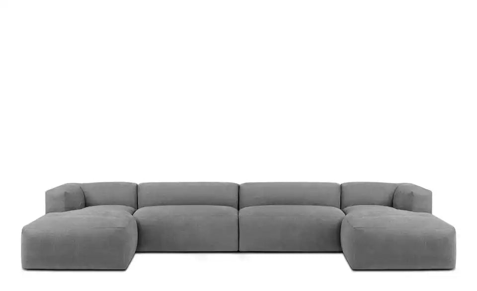 KONSIMO Wohnlandschaft Buffo von vorne – 9 Sitze Webstoff Polyester – KONSIMO