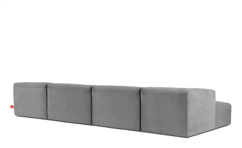 KONSIMO Wohnlandschaft Buffo Detailansicht – schwarze Zylinderfüße Kunststoff – KONSIMO