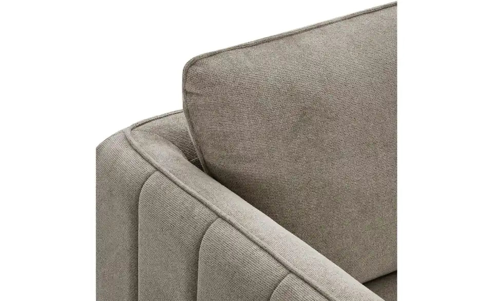 Furnhouse Einzelsofa Selena Draufsicht – Sitztiefe 55 cm, 3 Sitze, Chenille Beige – Furnhouse