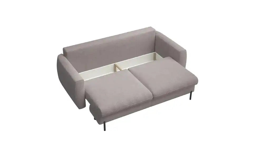 Selsey Schlafsofa Rane Nahaufnahme – Chenille beige, Armlehne 21 cm hoch – Selsey