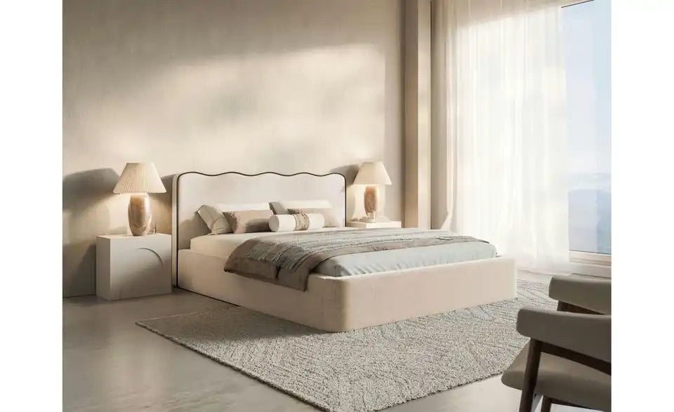 Selsey Polsterbett Duney Gesamtansicht – Hellbeige, 160x219 cm – Selsey