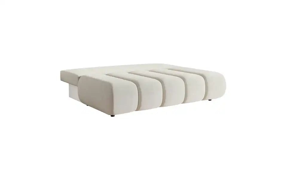 Dandelino Schlafsofa im Raum – Creme Chenille-Sofa im Wohnzimmer – Selsey