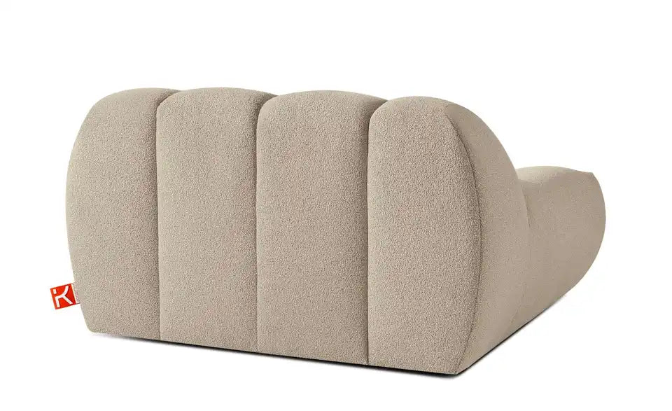 KONSIMO Vena Draufsicht Sitzfläche – Boucléstoff Beige Sitztiefe 66 cm – KONSIMO