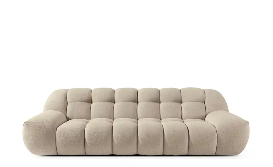KONSIMO Polstermöbel Vena Detailansicht Armlehne – Breite 32 cm, Boucléstoff Beige – KONSIMO