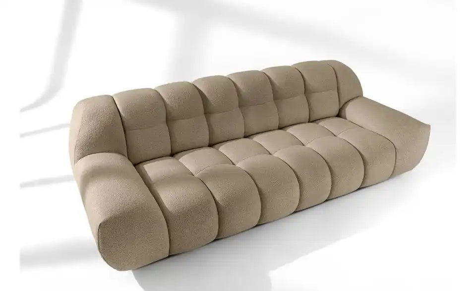 KONSIMO Polstermöbel Vena 2-Sitzer – 225×72 cm, Beige Boucléstoff – KONSIMO