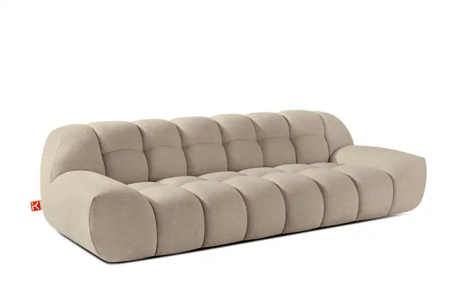 KONSIMO Polstermöbel Vena Detailansicht Stoff – Boucléstoff 100% Polyester, Beige – KONSIMO