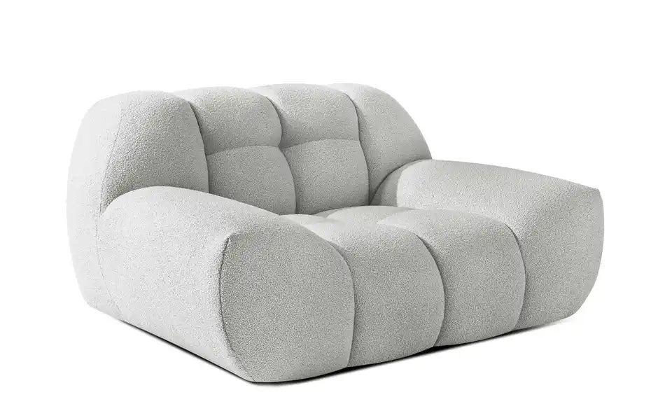 KONSIMO Vena im Raum gestellt – Sofa und Sessel freistehend, Hellgrau – KONSIMO