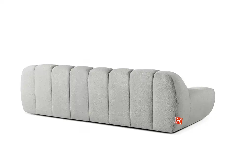 KONSIMO Vena im Raum – Wohnzimmer 3er-Set Hellgrau – KONSIMO