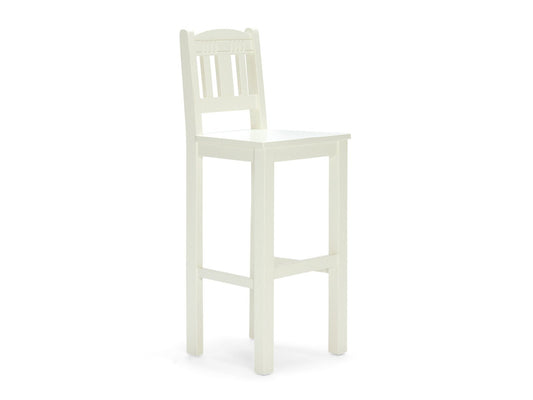 Barstuhl Catana Massivholz creme weiß Gesamtansicht – Pinienholz Landhausstil – massivum